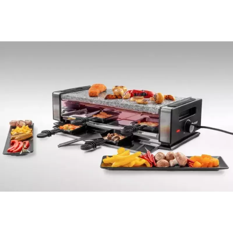 Raclette-grill Unold Delice Basic 1200 W 8 persone nero acciaio inox