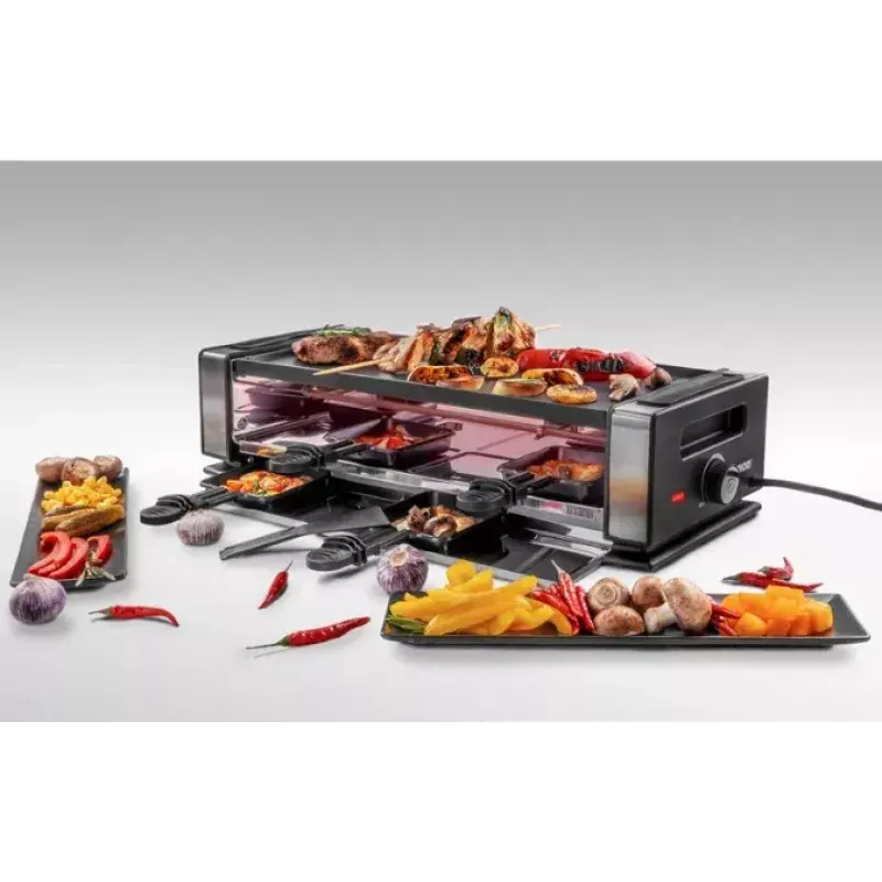 Raclette-grill Unold Delice Basic 1200 W 8 persone nero acciaio inox