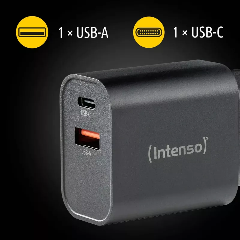Alimentatore Intenso W30AC 30 W USB-A USB-C nero