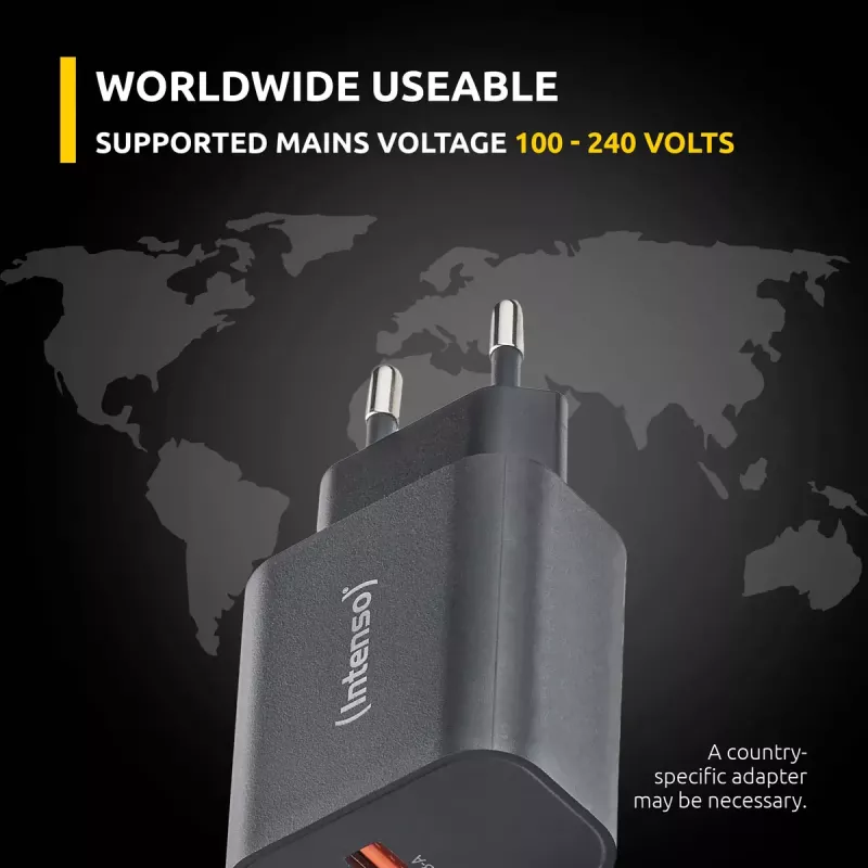 Alimentatore Intenso W30AC 30 W USB-A USB-C nero