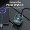 Caricabatterie da auto Vention 3 porte USB (USB-C + 2× USB-A) 30W/18W/5W nero