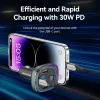 Caricabatterie da auto Vention 3 porte USB (USB-C + 2× USB-A) 30W/18W/5W nero