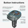 Caricabatterie da auto Vention 3 porte USB (USB-C + 2× USB-A) 30W/18W/5W nero