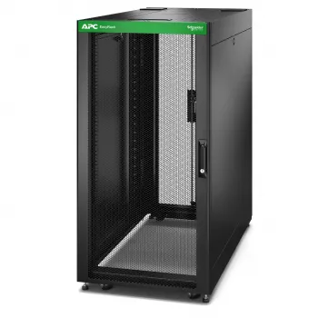 APC Easy Rack, 24U, nero, con tetto, ruote, piedini, 4 staffe e pannelli laterali, senza fondo, 1198H x 600B x 1200T mm