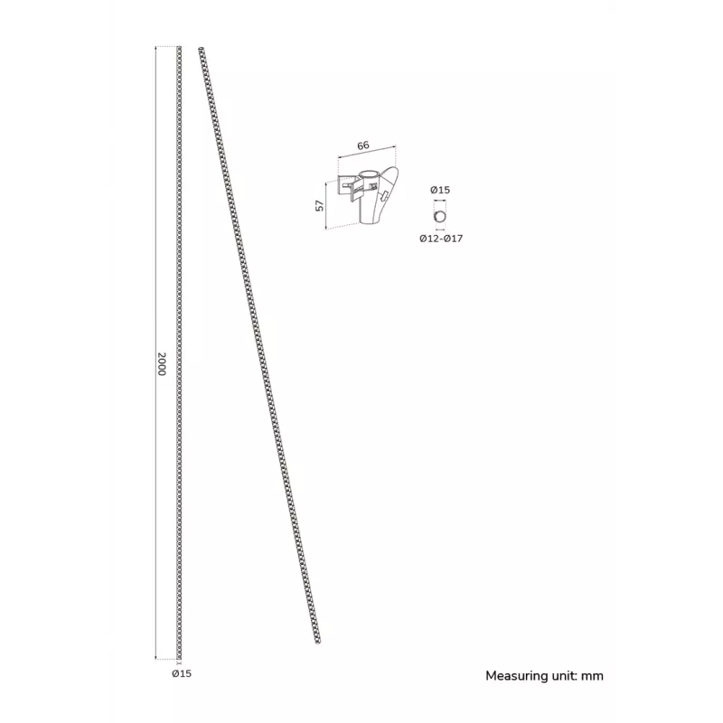 Guaina per cavi Neomounts ADS06-140WH Ø15 mm bianca per più cavi