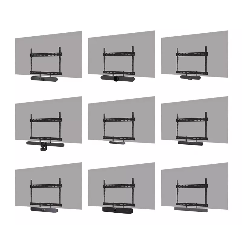 Supporto per videobar Neomounts AV30-500BL per display 43–110 pollici — VESA fino a 600×400, max. 10 kg, larghezza 900 mm