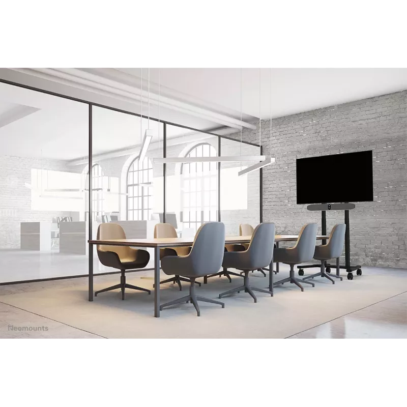 Supporto per videobar Neomounts AV30-500BL per display 43–110 pollici — VESA fino a 600×400, max. 10 kg, larghezza 900 mm