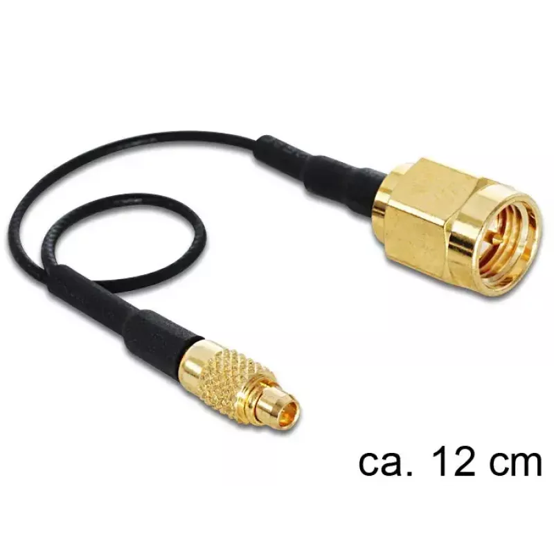 Cavo coassiale DeLOCK 88471 0,12 m MMCX SMA oro nero