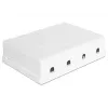 DeLOCK 86208 Scatola Keystone da superficie, 4 porte, bianco