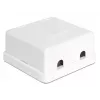 DeLOCK 86207 Scatola Keystone da superficie vuota, 2 porte, bianco