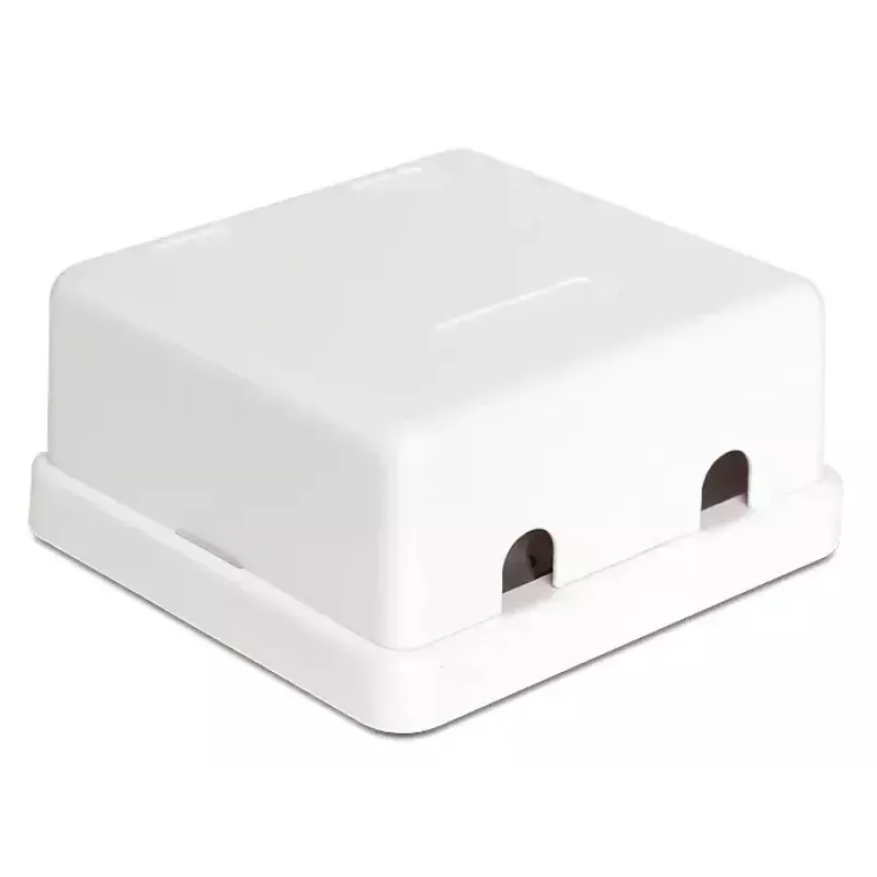 DeLOCK 86207 Scatola Keystone da superficie vuota, 2 porte, bianco