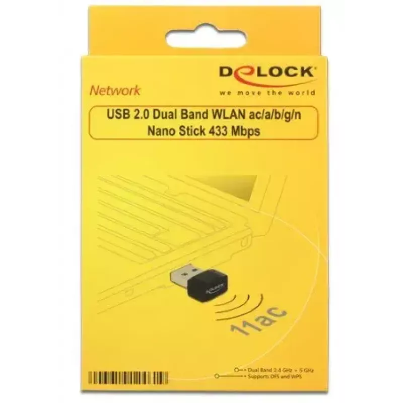 Scheda di rete DeLOCK 12461 WLAN 433 Mbit/s