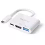 PureLink IS270 iSeries adattatore multiporta USB-C, USB 3.1 Gen 1, HDMI 4K, USB-C, USB-A, 60 W, 0,1 m, bianco