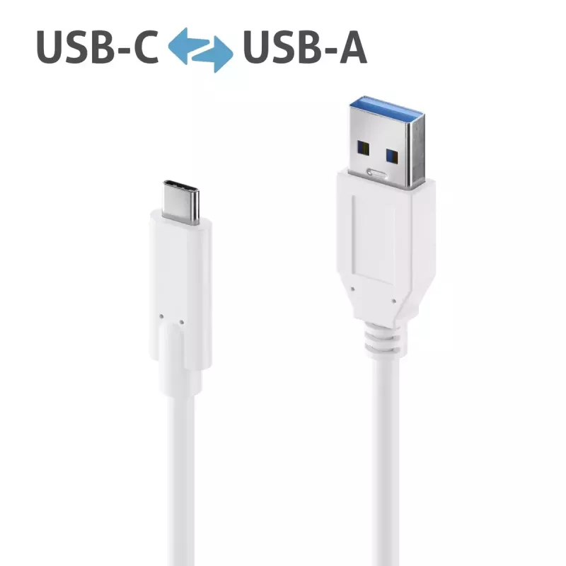 Cavo USB PureLink IS2610-010 USB 3.2 Gen 2 1m USB-C USB-A bianco