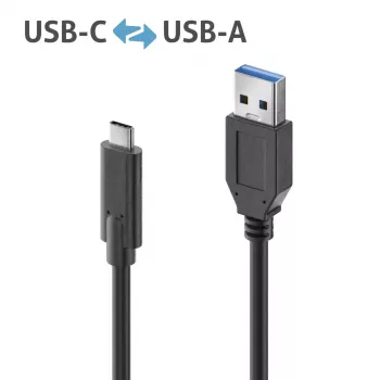 Cavo USB PureLink IS2611-005 USB 3.2 Gen 2 0.5m USB C USB A nero