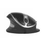 BakkerElkhuizen Oyster mouse con cavo, ambidestro, design verticale, laser, USB Type-A, 1200 DPI, nero, argento