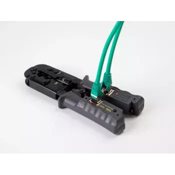 Pinza crimpatrice con spellafili e tester di rete DeLOCK 90510