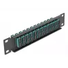 Patch panel in fibra ottica DeLOCK 10 pollici 12 porte SC duplex aqua 1U nero