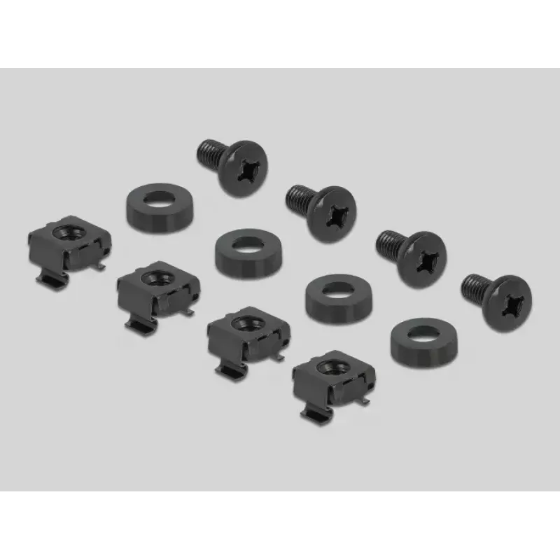 Supporto per cavi DeLOCK pannello a guida DIN 19 pollici 1U nero
