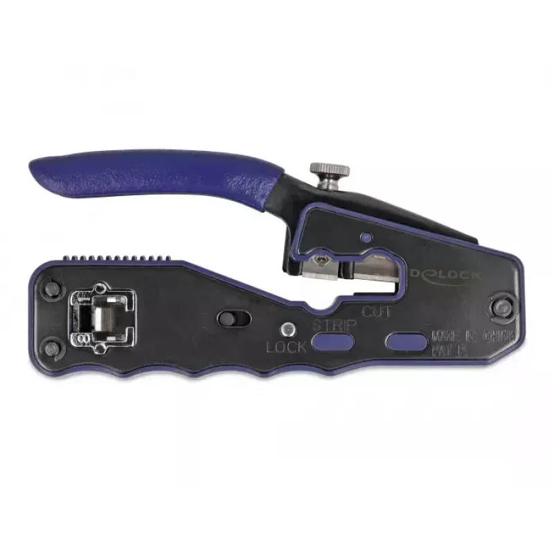 DeLOCK 90577 pinza crimpatrice per cavi attrezzo crimpatura nero blu larghezza 62 mm lunghezza 135 mm altezza 20 mm