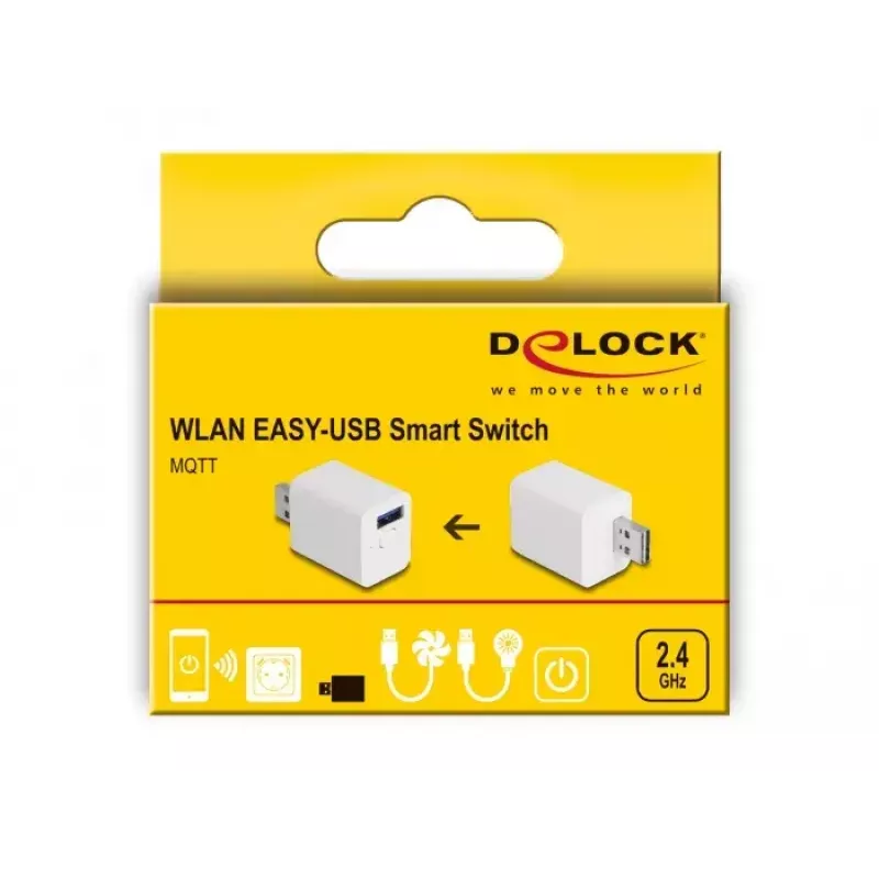 Presa smart DeLOCK 11828 per interni Wi-Fi 2 A bianco