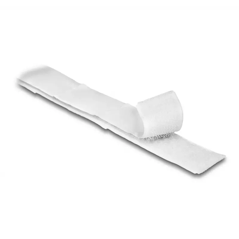 DeLOCK nastro velcro adesivo L 10 m x L 20 mm bianco