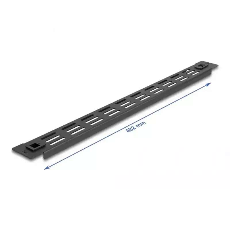 Pannello cieco forato DeLOCK 19 pollici 66985 nero metallo 1U