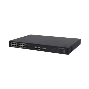 Dahua Technology PoE DH-PFS3220-16GT-190 switch di rete unmanaged L2 Gigabit Ethernet (10/100/1000) Power over Ethernet (PoE) 1U nero