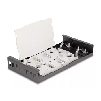 Cavo di rete DeLOCK scatola di terminazione desktop in fibra ottica 8 porte SC simplex nero