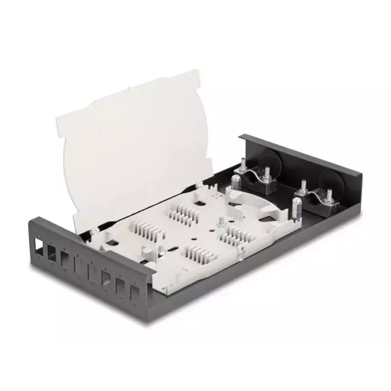 Cavo di rete DeLOCK scatola di terminazione desktop in fibra ottica 8 porte SC simplex nero