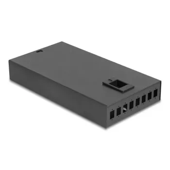 Cavo di rete DeLOCK scatola di terminazione desktop in fibra ottica 8 porte SC simplex nero