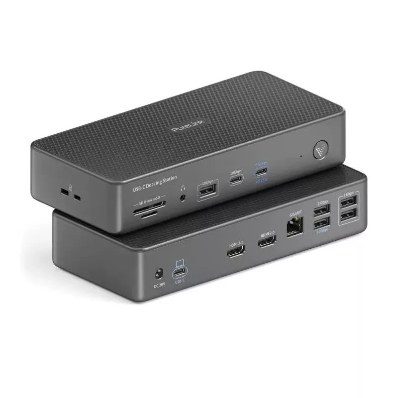 Dock per laptop PureLink VL-D200 con filo grigio USB Power Delivery HDMI 2.0