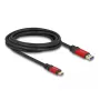 Cavo USB DeLOCK 80619 Type-A a Type-C 10 Gbit/s 3m rosso metallo