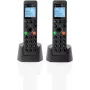 Telefono DECT Motorola DOT202 Twin microtelefono cordless identificazione chiamante nero