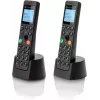 Telefono DECT Motorola DOT202 Twin microtelefono cordless identificazione chiamante nero