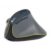 BakkerElkhuizen FastForward mouse, per destrorsi, design verticale, ottico, RF Wireless + Bluetooth + USB Type-C, 500 DPI, grigio