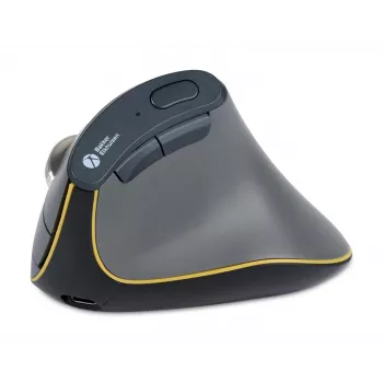 BakkerElkhuizen FastForward mouse, per destrorsi, design verticale, ottico, RF Wireless + Bluetooth + USB Type-C, 500 DPI, grigio