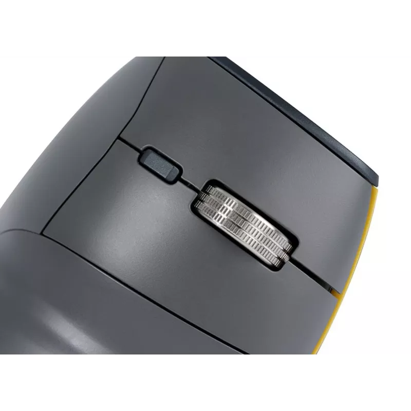 BakkerElkhuizen FastForward mouse, per destrorsi, design verticale, ottico, RF Wireless + Bluetooth + USB Type-C, 500 DPI, grigio