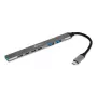 Hub USB-C 7-in-1 BakkerElkhuizen BNECHUB3A4C — 7 porte (USB 3.2 Gen1 A, USB 3.2 Gen1 C, USB 2.0), case in alluminio, grigio/nero