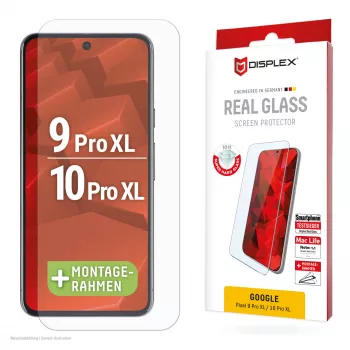 Displex Pellicola protettiva display (10H) per Google Pixel 9 Pro XL, Pixel 10 Pro XL, cornice di montaggio Eco, antigraffio