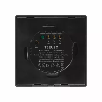 Interruttore touch Sonoff T3 EU TX WiFi RF 433 2 canali – interruttore smart da parete, pannello touch EU
