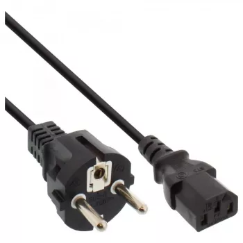 InLine cavo di alimentazione, CEE 7/7 dritta / connettore maschio IEC C13 a 3 pin, nero, 5m