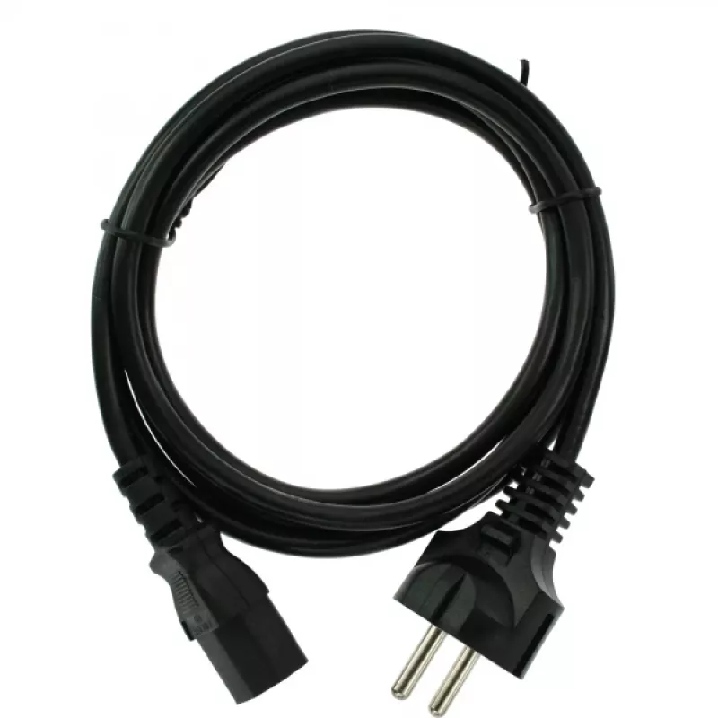 InLine cavo di alimentazione, CEE 7/7 dritta / connettore maschio IEC C13 a 3 pin, nero, 5m