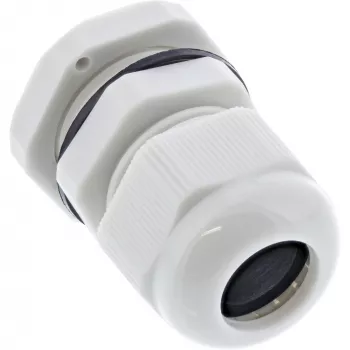 Pressacavo InLine 6–12 mm nylon IP68 grigio, confezione da 10, diametro esterno 12 mm
