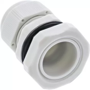 Pressacavo InLine 6–12 mm nylon IP68 grigio, confezione da 10, diametro esterno 12 mm
