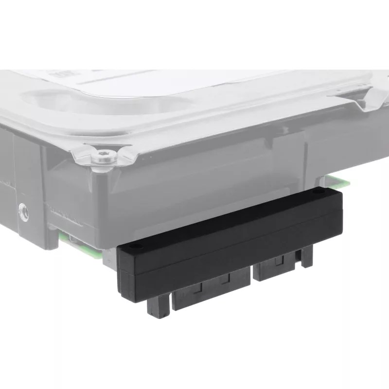 InLine adattatore SATA, M/F, 22 poli (15+7) angolato verso il basso