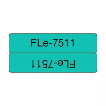 Brother FLE-7511 nastro per etichettatura nero su verde