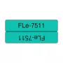 Brother FLE-7511 nastro per etichettatura nero su verde