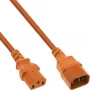 Prolunga cavo alimentazione InLine, C13 / C14, arancione, 0,75 m