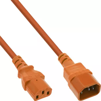 Prolunga cavo alimentazione InLine, C13 / C14, arancione, 0,3 m